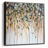 Textured Abstract Floral Wall Art – Modern Drip-Style Canvas