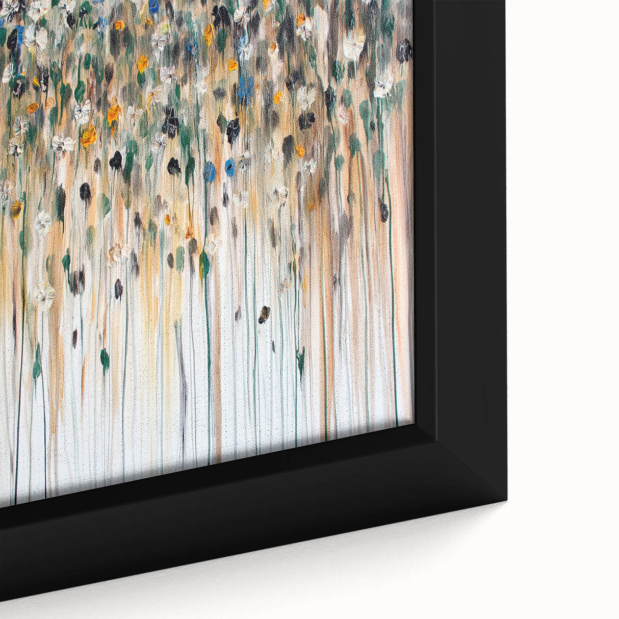 Textured Abstract Floral Wall Art – Modern Drip-Style Canvas