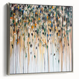 Textured Abstract Floral Wall Art – Modern Drip-Style Canvas
