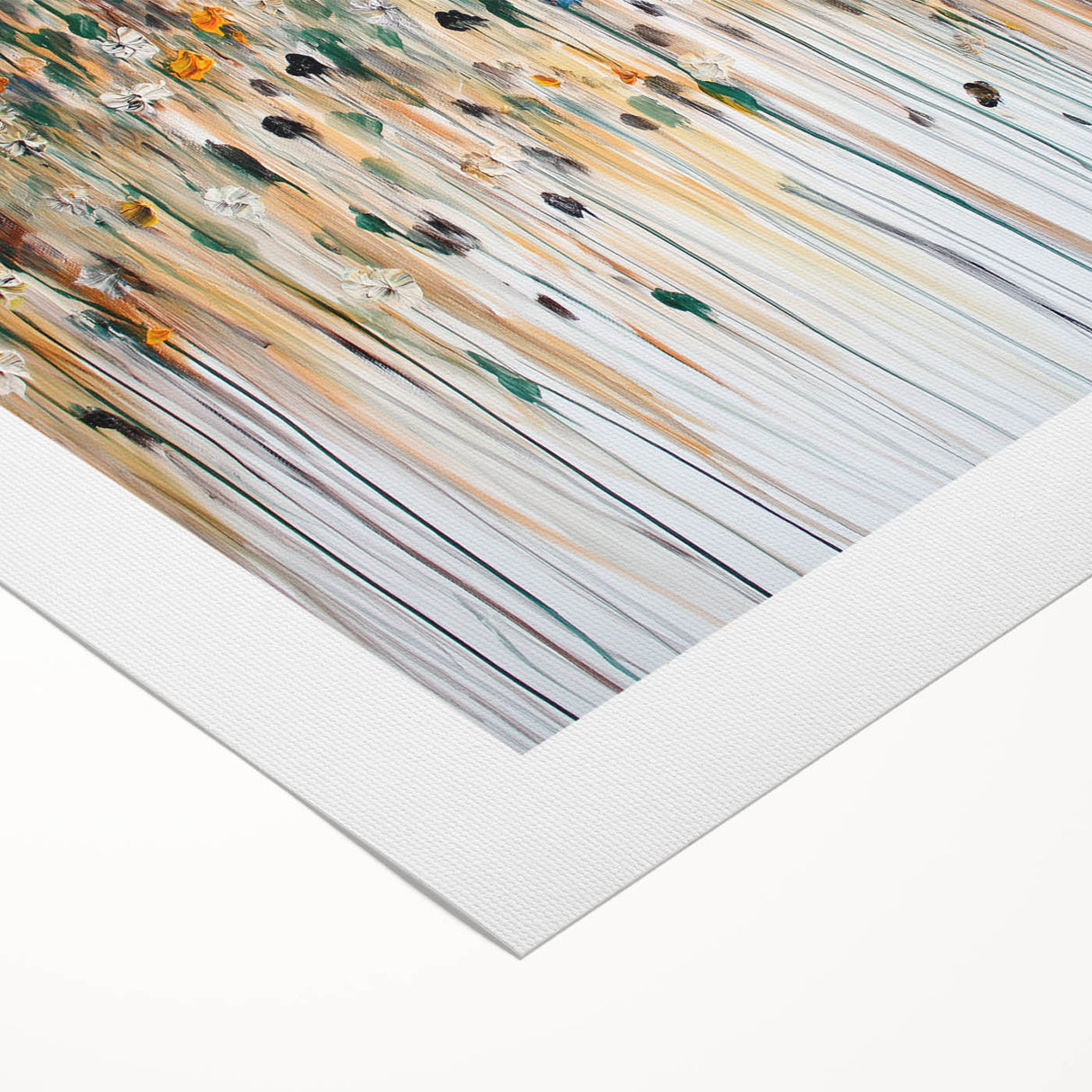 Textured Abstract Floral Wall Art – Modern Drip-Style Canvas