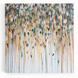 Textured Abstract Floral Wall Art – Modern Drip-Style Canvas
