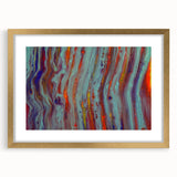 Abstract Fluid Canvas Art – Teal & Orange Modern Wall Print