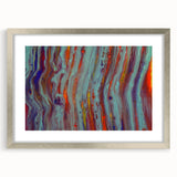 Abstract Fluid Canvas Art – Teal & Orange Modern Wall Print
