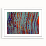 Abstract Fluid Canvas Art – Teal & Orange Modern Wall Print