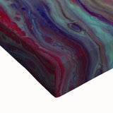 Abstract Fluid Canvas Art – Teal & Orange Modern Wall Print