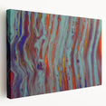 Abstract Fluid Canvas Art – Teal & Orange Modern Wall Print