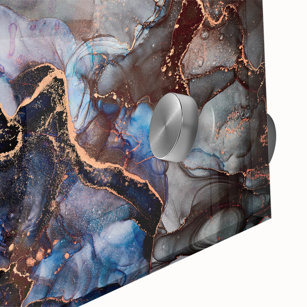Exclusive Abstract Wall Decor – Navy Blue & Copper Canvas