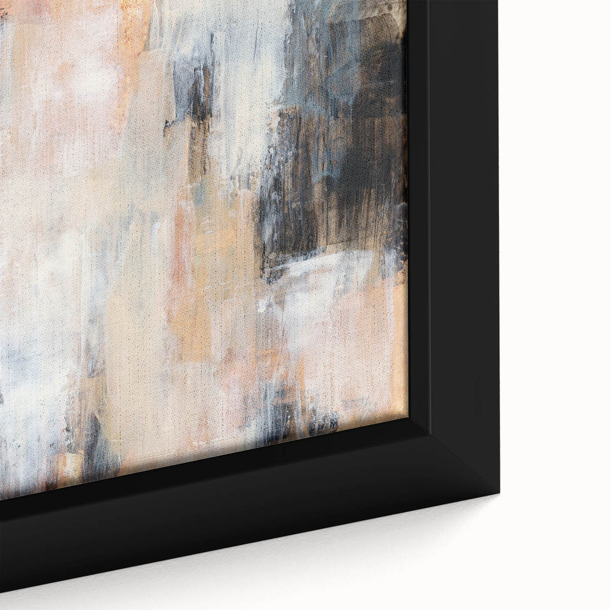 Earthen Harmony Abstracts - Soft Abstract Art in Peach, Blue, and White