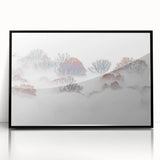 Misty Autumn – Fine Art Photography of Trees in Morning Fog