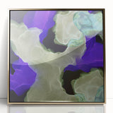 Contemporary Abstract Wall Art – Moody Violet & Green Canvas Print