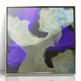 Contemporary Abstract Wall Art – Moody Violet & Green Canvas Print