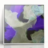Contemporary Abstract Wall Art – Moody Violet & Green Canvas Print