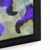 Contemporary Abstract Wall Art – Moody Violet & Green Canvas Print