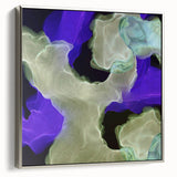 Contemporary Abstract Wall Art – Moody Violet & Green Canvas Print