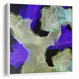 Contemporary Abstract Wall Art – Moody Violet & Green Canvas Print
