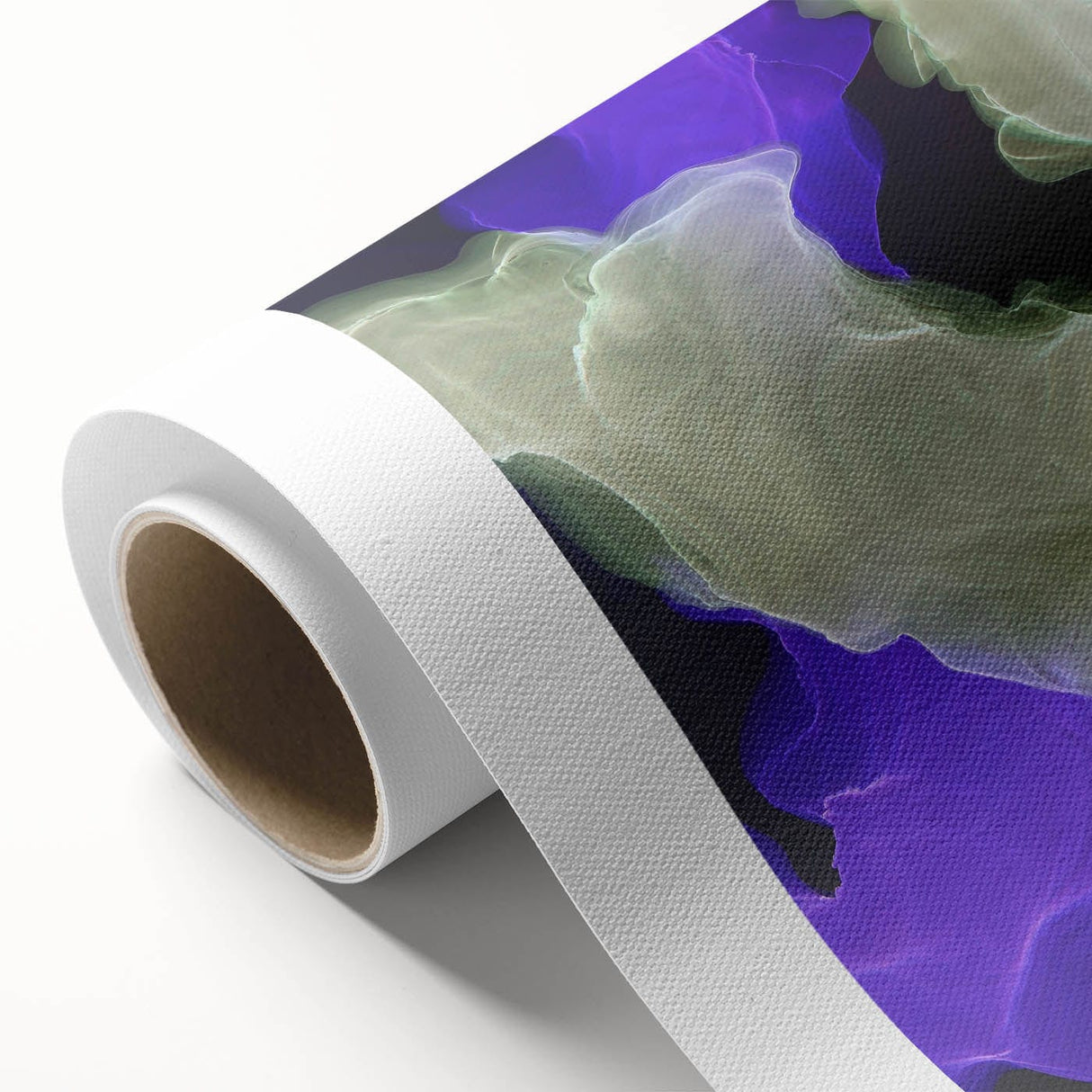 Contemporary Abstract Wall Art – Moody Violet & Green Canvas Print