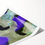 Contemporary Abstract Wall Art – Moody Violet & Green Canvas Print