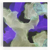 Contemporary Abstract Wall Art – Moody Violet & Green Canvas Print