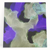 Contemporary Abstract Wall Art – Moody Violet & Green Canvas Print