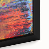 Contemporary Fluid Art Piece – Fiery Red & Orange Abstract Print