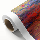 Contemporary Fluid Art Piece – Fiery Red & Orange Abstract Print