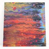 Contemporary Fluid Art Piece – Fiery Red & Orange Abstract Print
