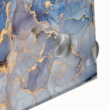 Elegant Abstract Art Designs – Muted Blue & Gold Canvas