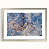 Elegant Abstract Art Designs – Muted Blue & Gold Canvas