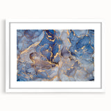 Elegant Abstract Art Designs – Muted Blue & Gold Canvas