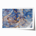 Elegant Abstract Art Designs – Muted Blue & Gold Canvas