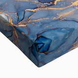 Elegant Abstract Art Designs – Muted Blue & Gold Canvas
