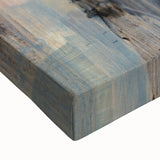 Earthen Harmony Abstracts - Soft Peach and Blue Abstract Art