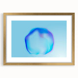 Minimalist Abstract Art – Fluid Blue Modern Wall Decor