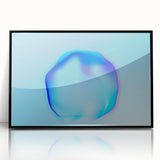 Minimalist Abstract Art – Fluid Blue Modern Wall Decor