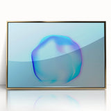 Minimalist Abstract Art – Fluid Blue Modern Wall Decor