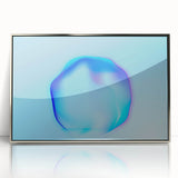 Minimalist Abstract Art – Fluid Blue Modern Wall Decor