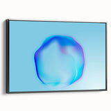 Minimalist Abstract Art – Fluid Blue Modern Wall Decor