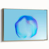 Minimalist Abstract Art – Fluid Blue Modern Wall Decor