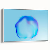 Minimalist Abstract Art – Fluid Blue Modern Wall Decor