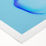 Minimalist Abstract Art – Fluid Blue Modern Wall Decor