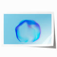 Minimalist Abstract Art – Fluid Blue Modern Wall Decor