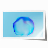 Minimalist Abstract Art – Fluid Blue Modern Wall Decor