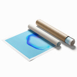 Minimalist Abstract Art – Fluid Blue Modern Wall Decor