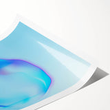 Minimalist Abstract Art – Fluid Blue Modern Wall Decor