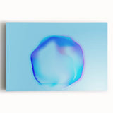 Minimalist Abstract Art – Fluid Blue Modern Wall Decor