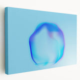 Minimalist Abstract Art – Fluid Blue Modern Wall Decor