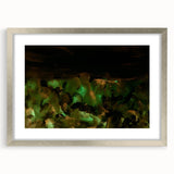 Moody Modern Wall Art – Large Abstract Painting in Green & Black