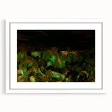 Moody Modern Wall Art – Large Abstract Painting in Green & Black