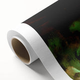 Moody Modern Wall Art – Large Abstract Painting in Green & Black