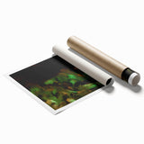 Moody Modern Wall Art – Large Abstract Painting in Green & Black